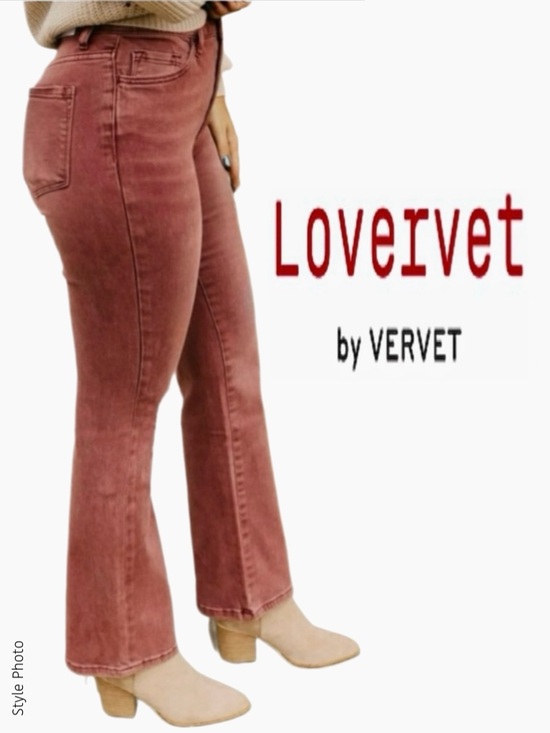 Denim - LOVERVET by Vervet High-Waist Boot Factory Fade Wine (29/9)